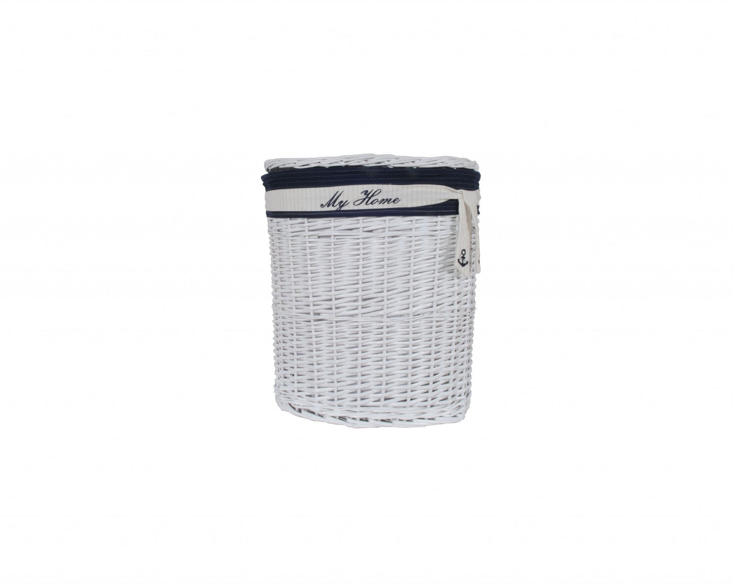 14.5inches x 20inches x 23inches WhiteBlueOvalWillow Basket Set of 5