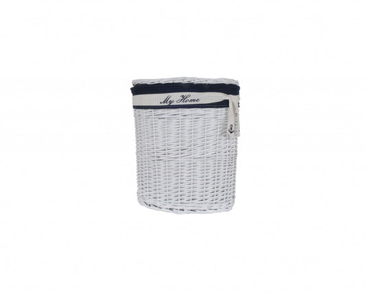 14.5inches x 20inches x 23inches WhiteBlueOvalWillow Basket Set of 5